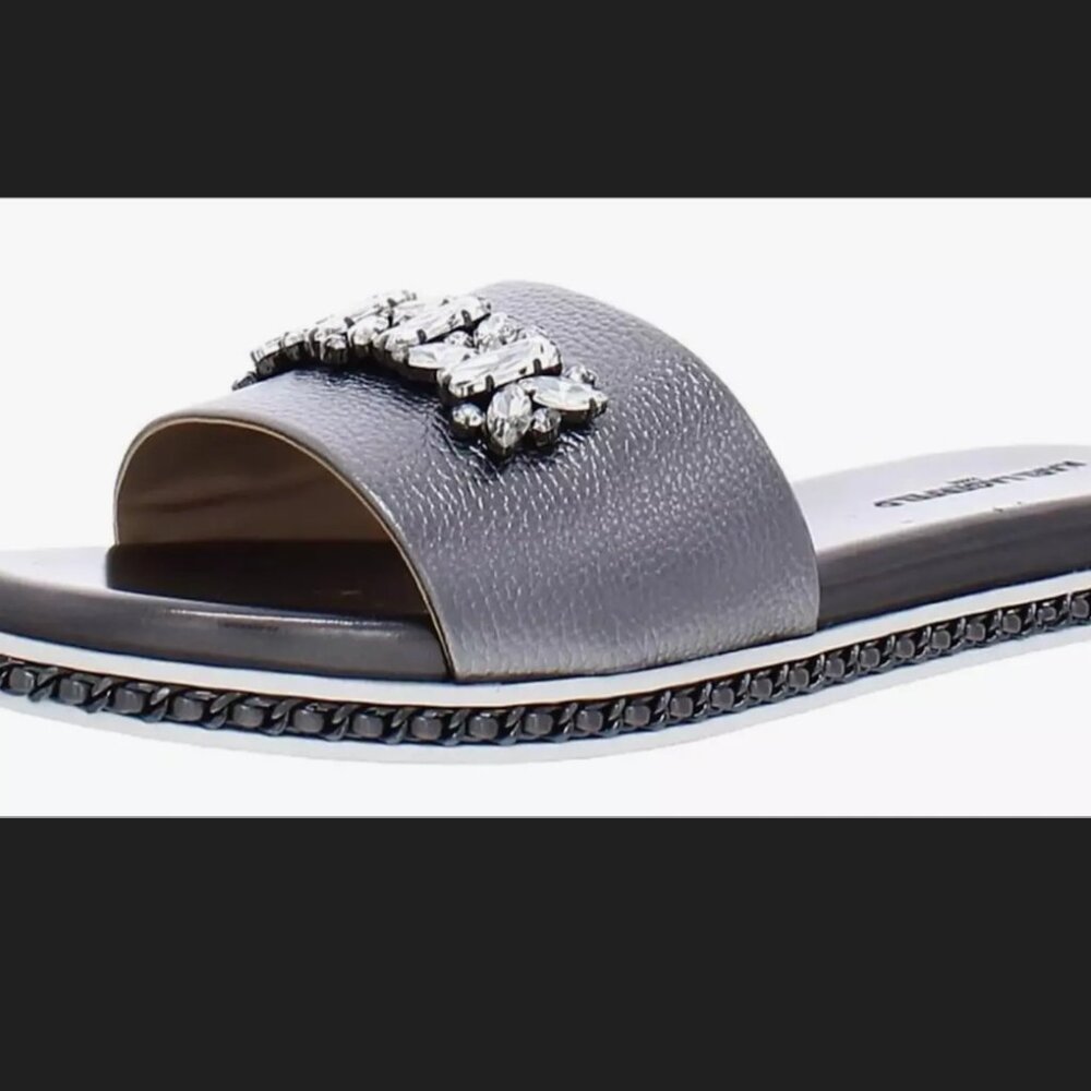 Karl Lagerfeld Paris Women's Bijou Embellished Slide Sandal Size 6,5 M